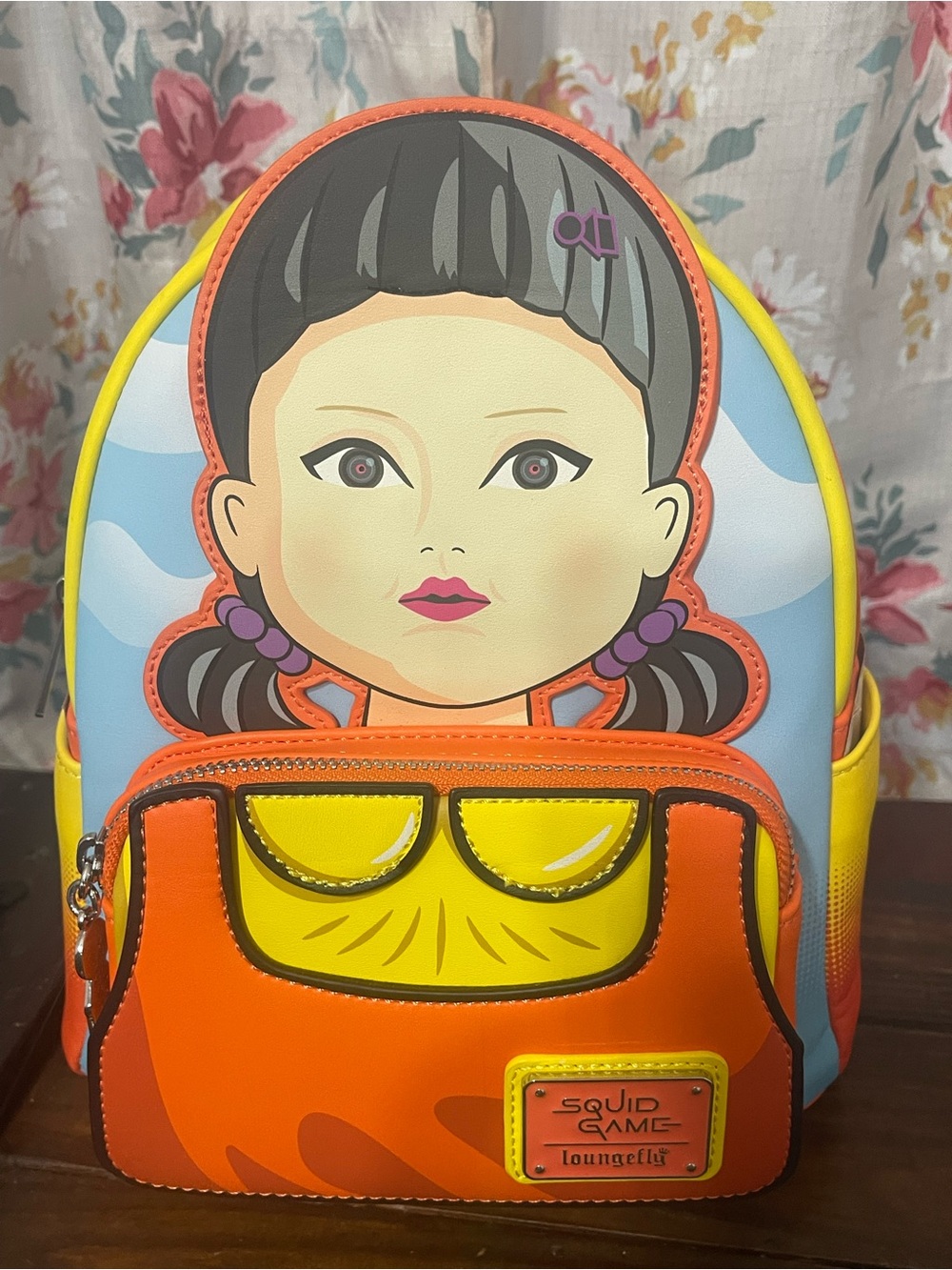 NWT Loungefly Squid Game Light-Up Singing Young-Hee Doll Mini Backpack